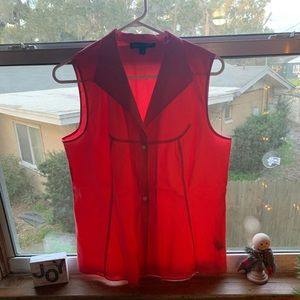 Bright red/burnt orange  blouse